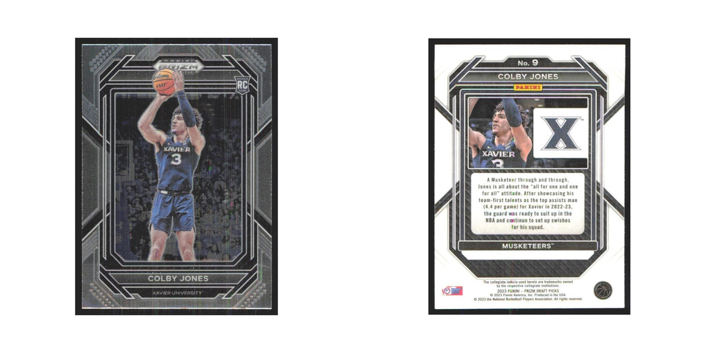 2023 Panini Prizm Draft Colby Jones RC Xavier Musketeers #9