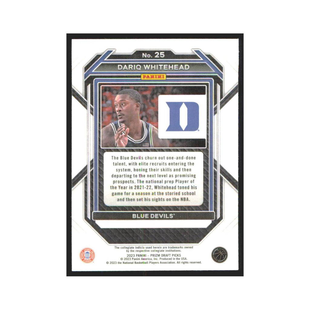 2023 Panini Prizm Draft Dariq Whitehead RC Nets #25