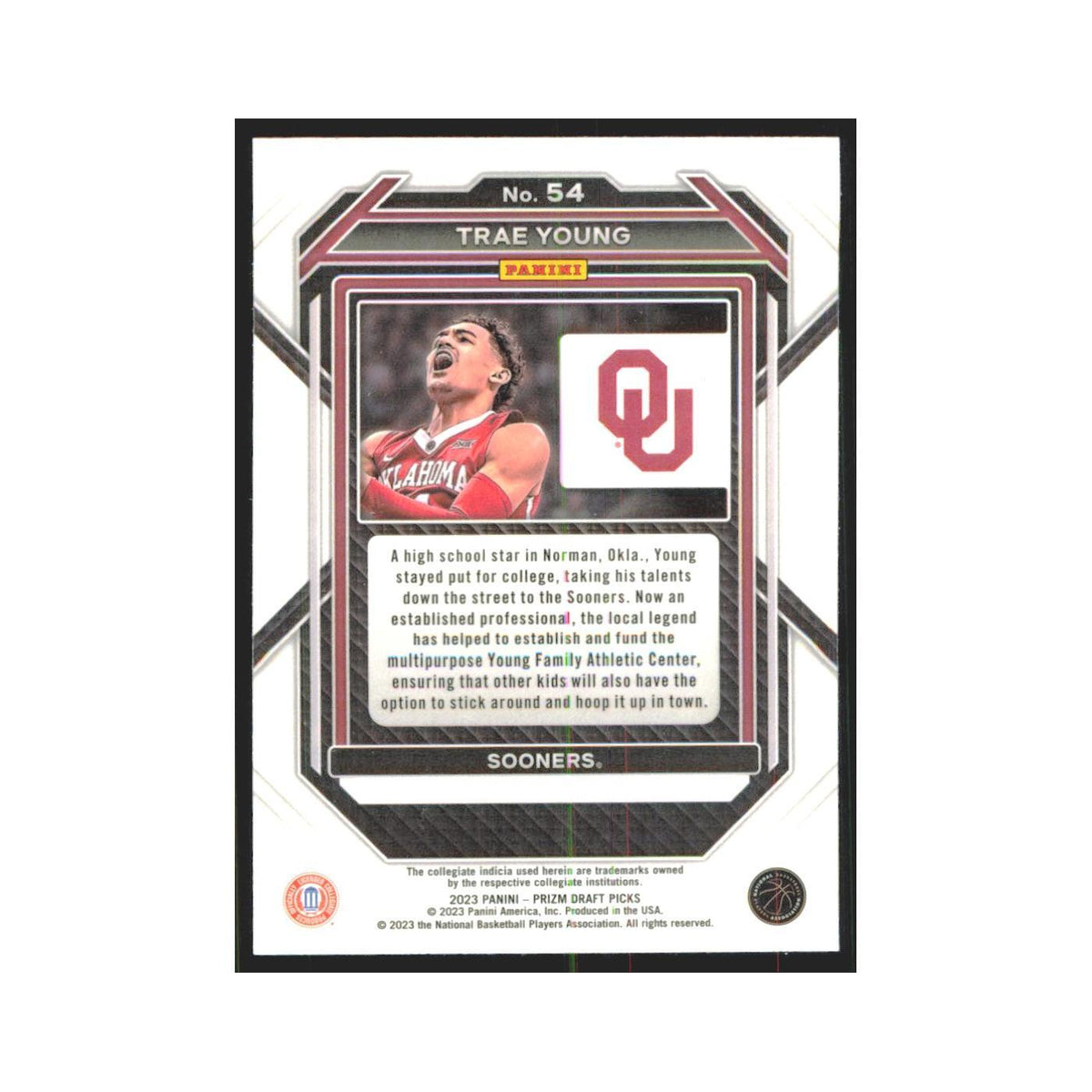 2023 Panini Prizm Draft Trae Young Oklahoma Sooners #54