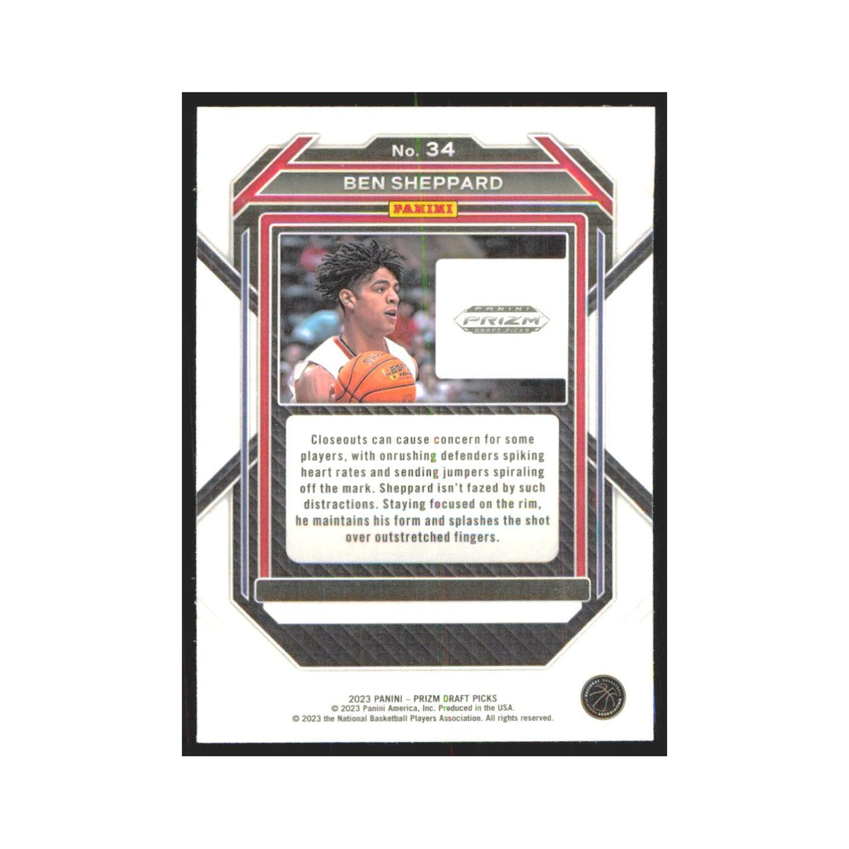 2023 Panini Prizm Draft Ben Sheppard RC Belmont Bruins #34