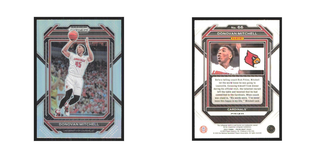 2023 Panini Prizm Draft Silver Donovan Mitchell Louisville Cardinals #66