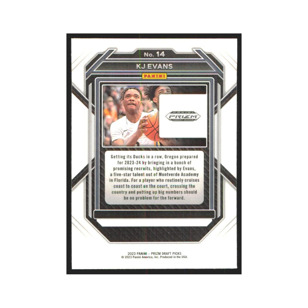 2023 Panini Prizm Draft KJ Evans Oregon Ducks #14