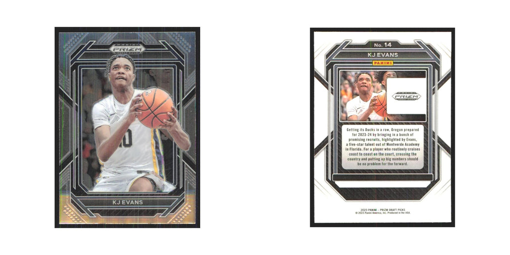 2023 Panini Prizm Draft KJ Evans Oregon Ducks #14