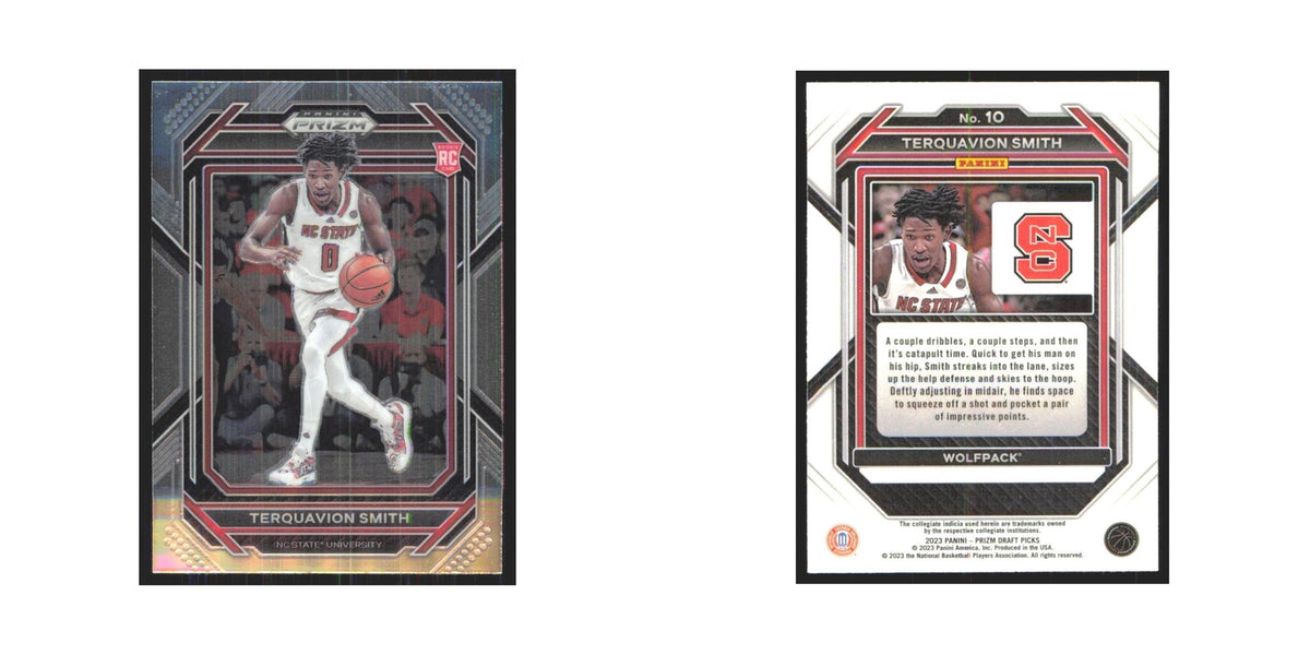 2023 Panini Prizm Draft Terquavion Smith RC NC State Wolfpack #10