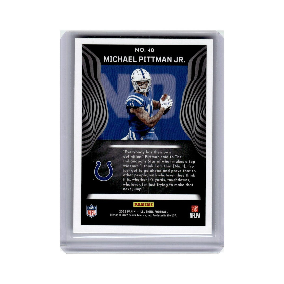 Michael Pittman Jr. 2022 Panini Illusions #40 Indianapolis Colts NM