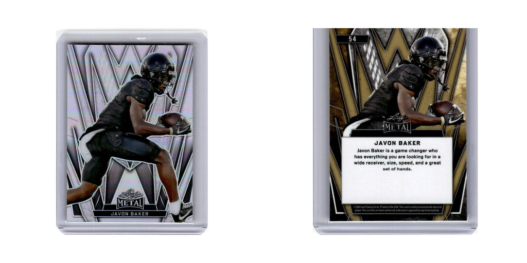 Javon Baker 2024 Leaf Metal #54 Football Card NM
