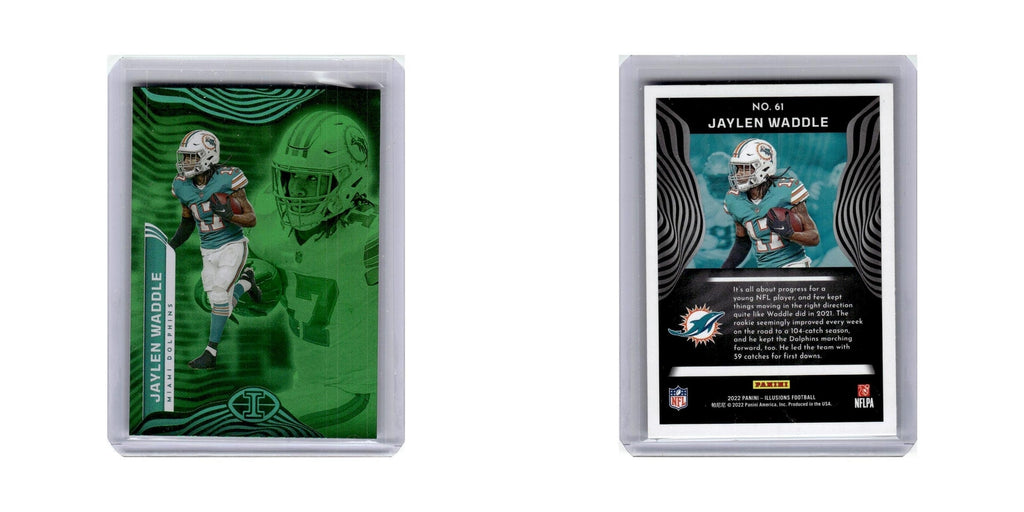 Jaylen Waddle 2022 Panini Illusions #61 Miami Dolphins Football Card NM
