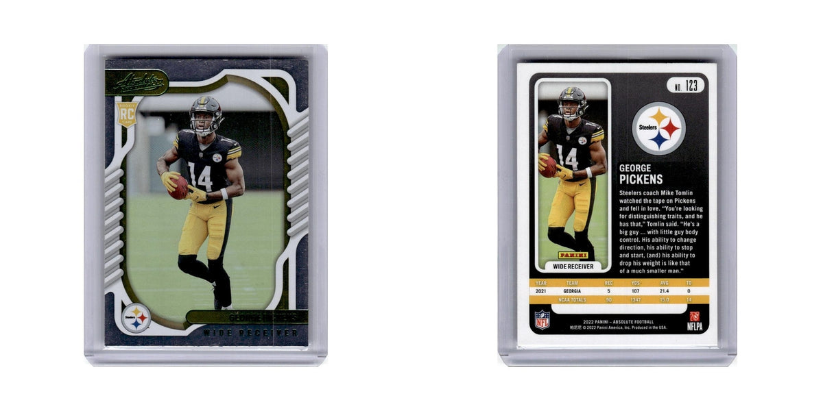 George Pickens Rookie 2022 Panini Absolute #123 Pittsburgh Steelers NM