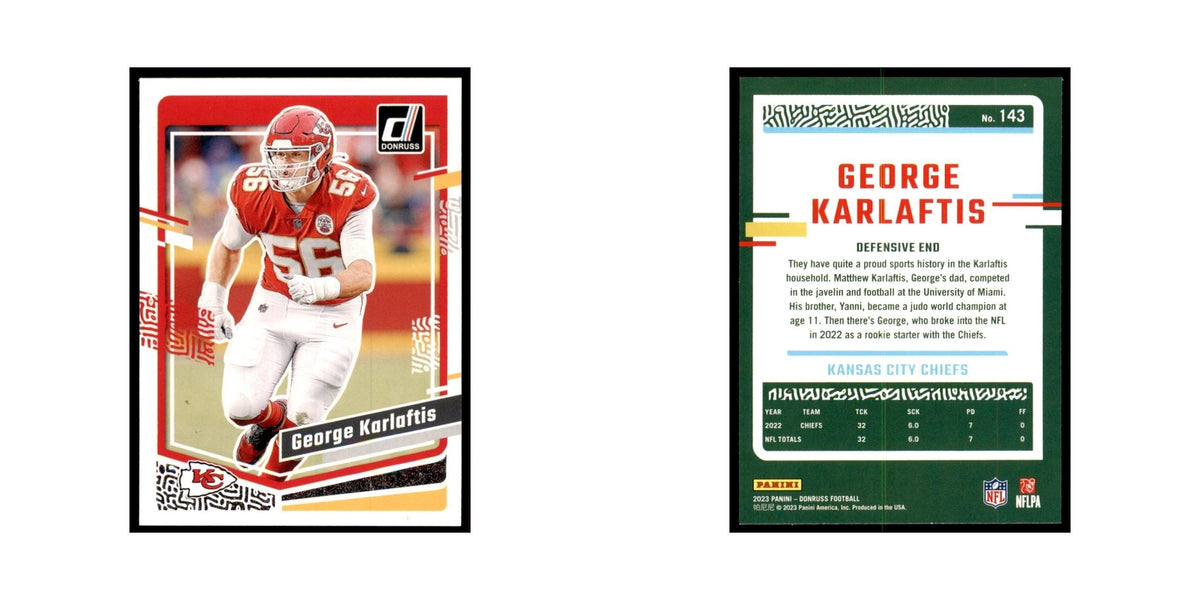 George Karlaftis 2023 Donruss #143 Kansas City Chiefs Football Card NM
