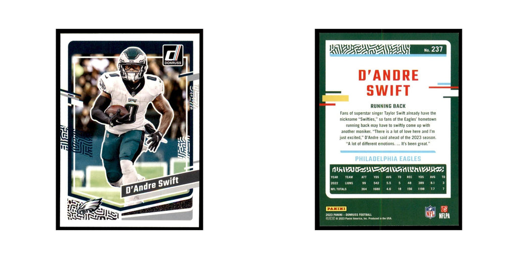 D'Andre Swift 2023 Donruss #237 Philadelphia Eagles Football Card NM