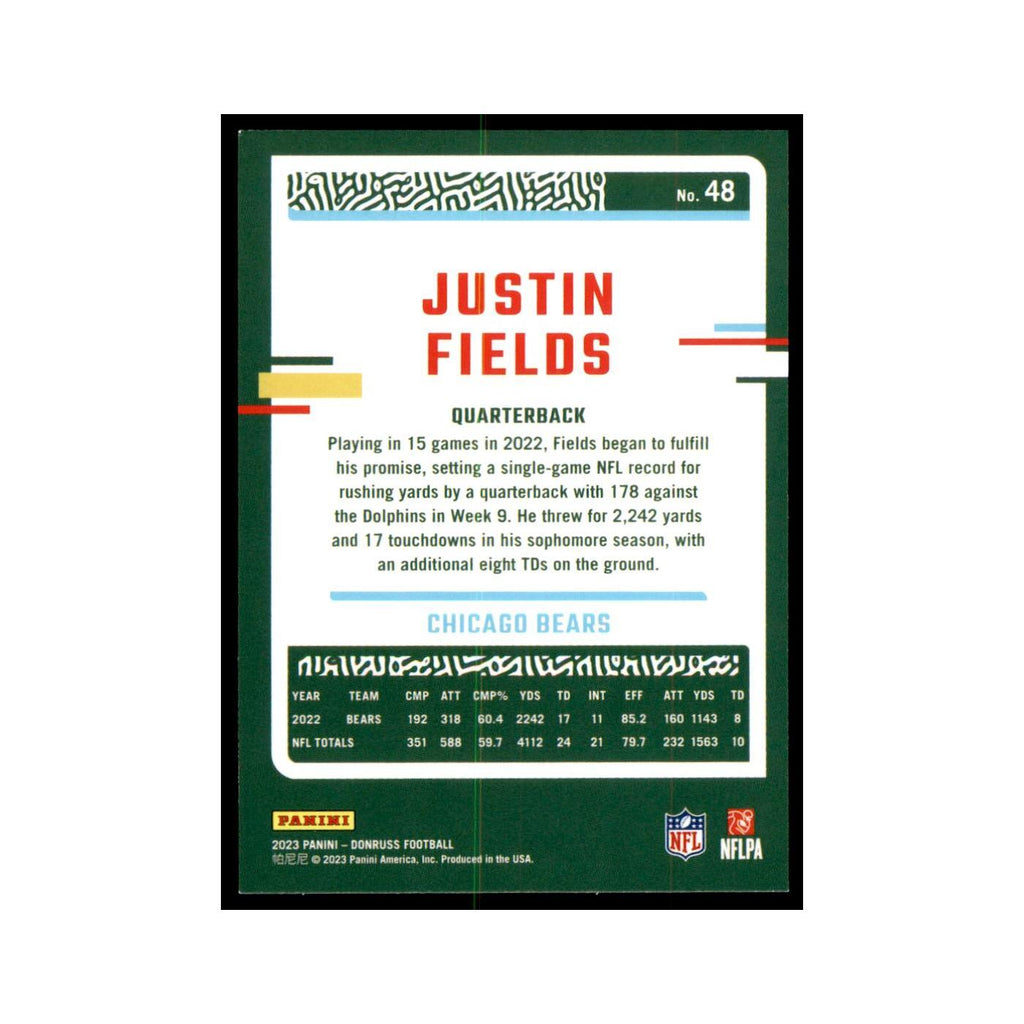 Justin Fields 2023 Donruss #48 Chicago Bears Football Card NM