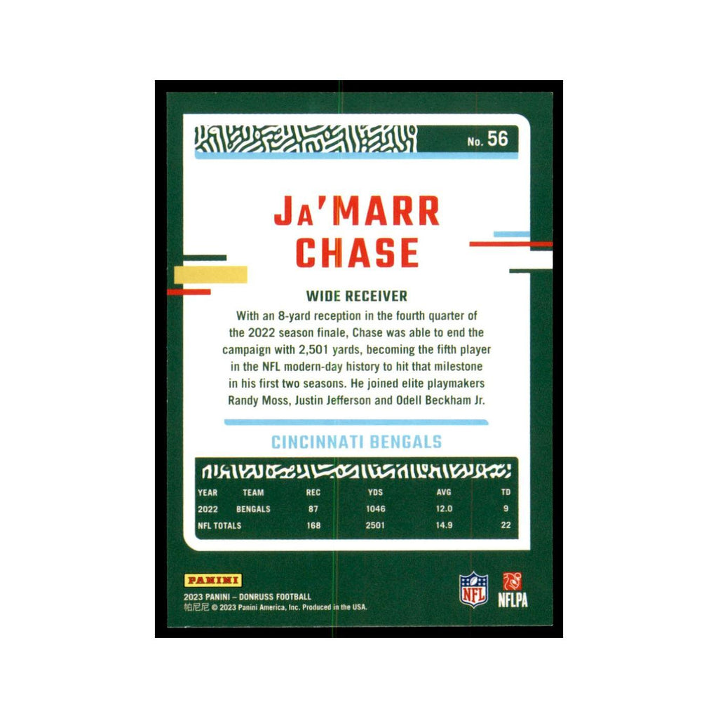 Ja'Marr Chase 2023 Donruss #56 Cincinnati Bengals Football Card NM
