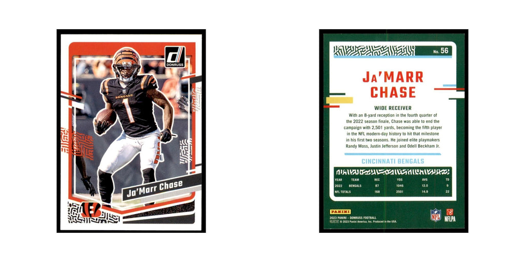 Ja'Marr Chase 2023 Donruss #56 Cincinnati Bengals Football Card NM