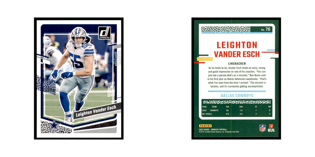 Leighton Vander Esch 2023 Donruss #76 Dallas Cowboys Football Card NM