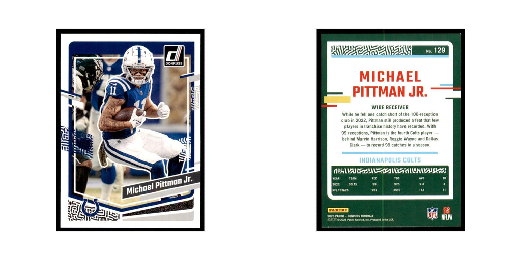 Michael Pittman Jr. 2023 Donruss #129 Indianapolis Colts Football Card NM