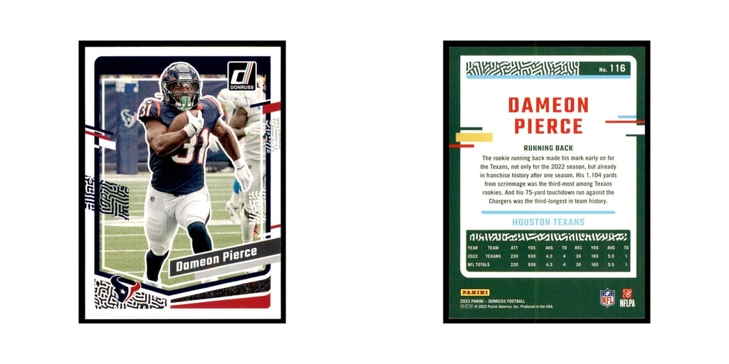 Dameon Pierce 2023 Donruss #116 Houston Texans Football Card NM