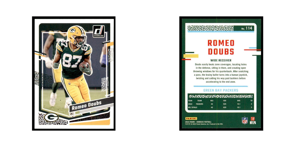 Romeo Doubs 2023 Donruss #114 Green Bay Packers Football Card NM