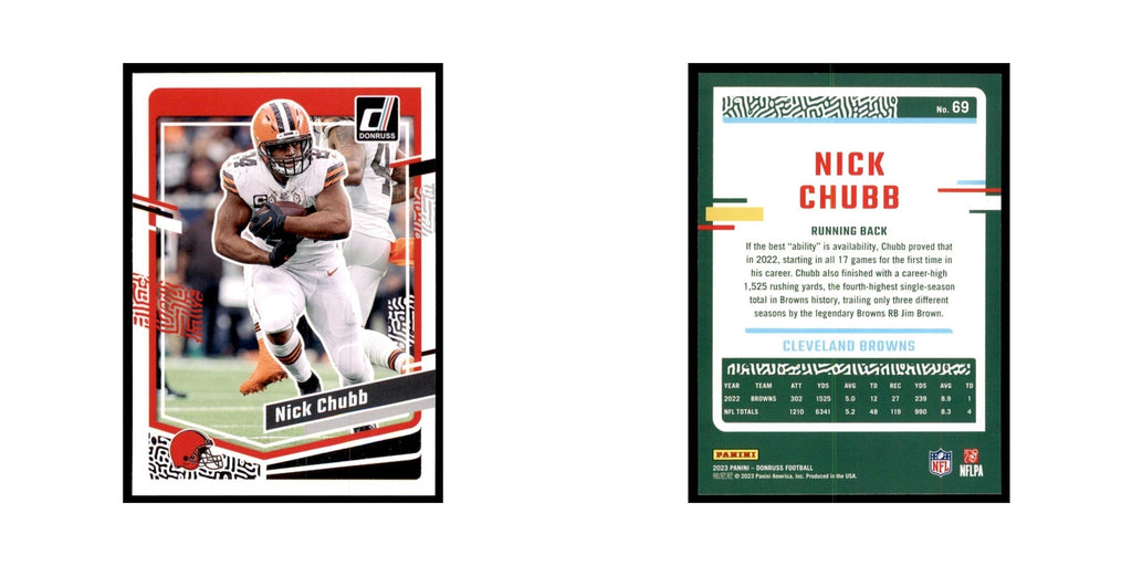 Nick Chubb 2023 Donruss #69 Cleveland Browns Football Card NM