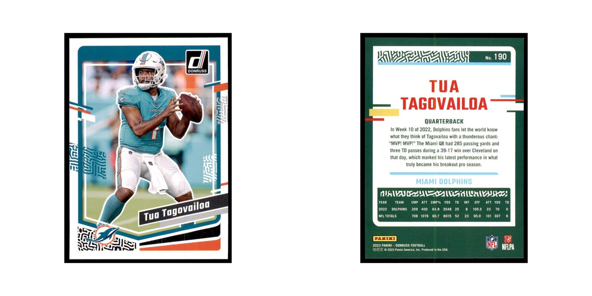 Tua Tagovailoa 2023 Donruss #190 Miami Dolphins Football Card NM