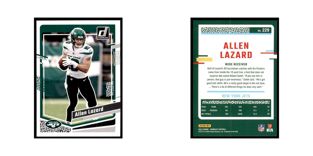 Allen Lazard 2023 Donruss #229 New York Jets Football Card NM