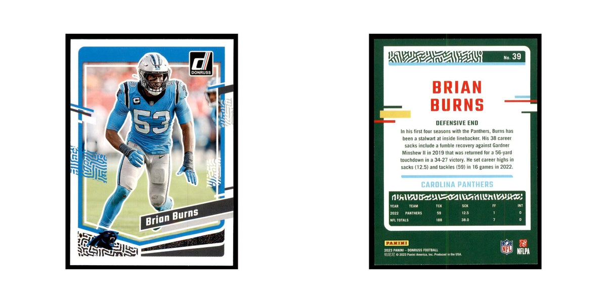 Brian Burns 2023 Donruss #39 Carolina Panthers Football Card NM