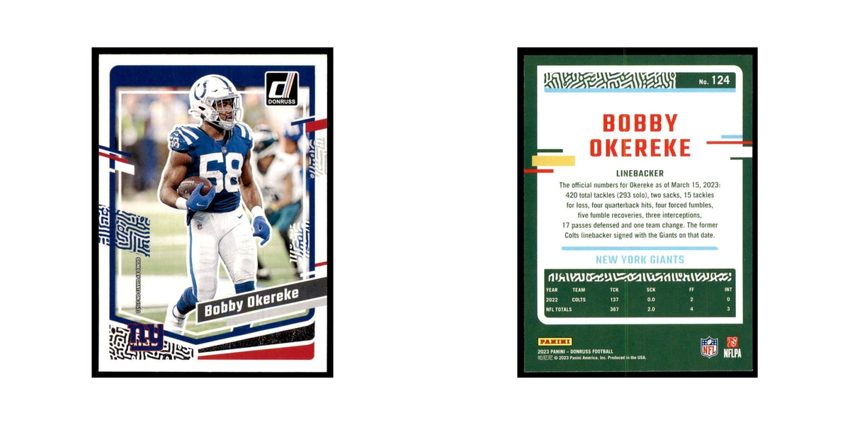 Bobby Okereke 2023 Donruss #124 Indianapolis Colts Football Card NM