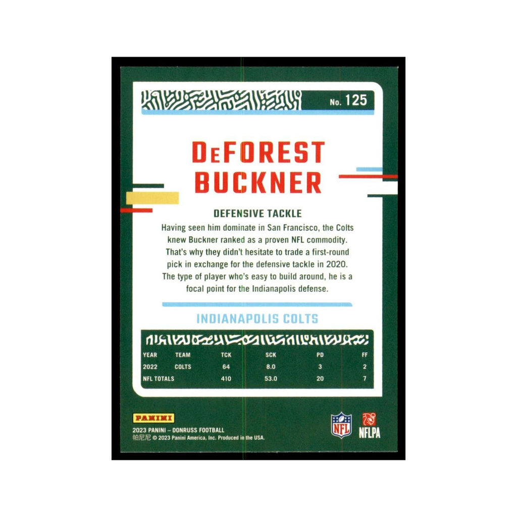 DeForest Buckner 2023 Donruss #125 Indianapolis Colts Football Card NM