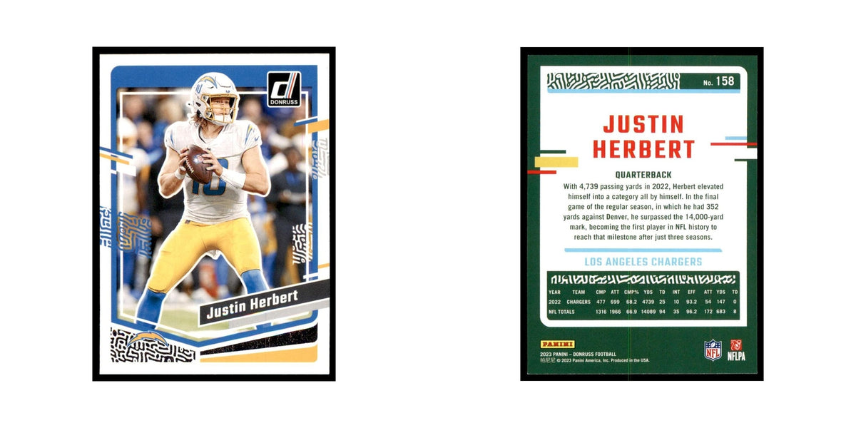 Justin Herbert 2023 Donruss #158 Los Angeles Chargers Football Card NM