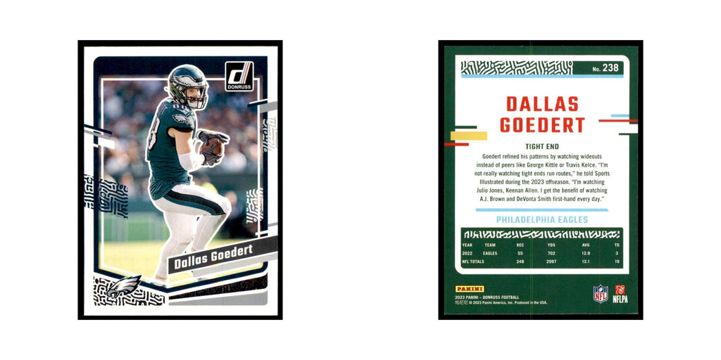 Dallas Goedert 2023 Donruss #238 Philadelphia Eagles Football Card NM