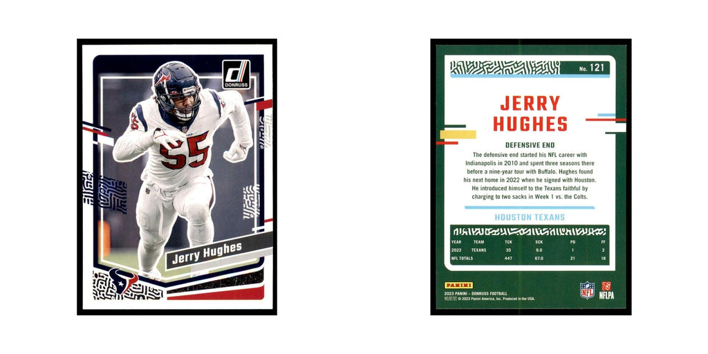 Jerry Hughes 2023 Donruss #121 Houston Texans Football Card NM