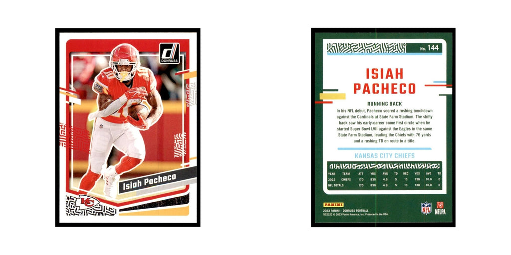 Isiah Pacheco 2023 Donruss #144 Kansas City Chiefs Football Card NM