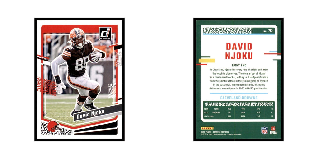 David Njoku 2023 Donruss #70 Cleveland Browns Football Card NM