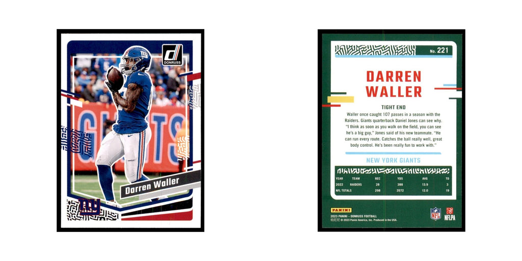 Darren Waller 2023 Donruss #221 New York Giants Football Card NM
