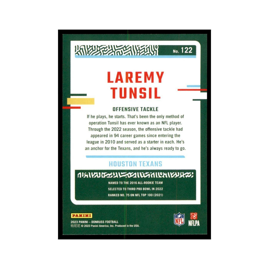 Laremy Tunsil 2023 Donruss #122 Houston Texans Football Card NM