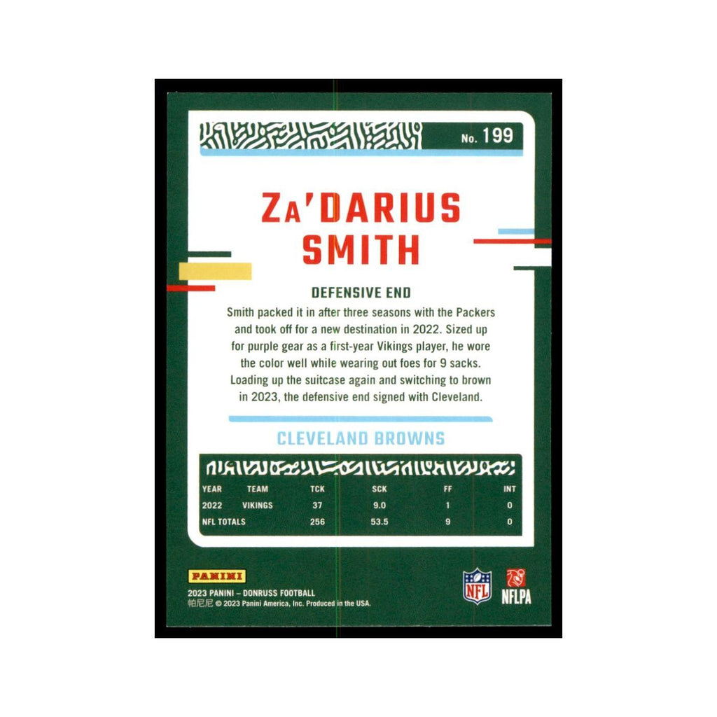 Za'Darius Smith 2023 Donruss #199 Cleveland Browns Football Card NM