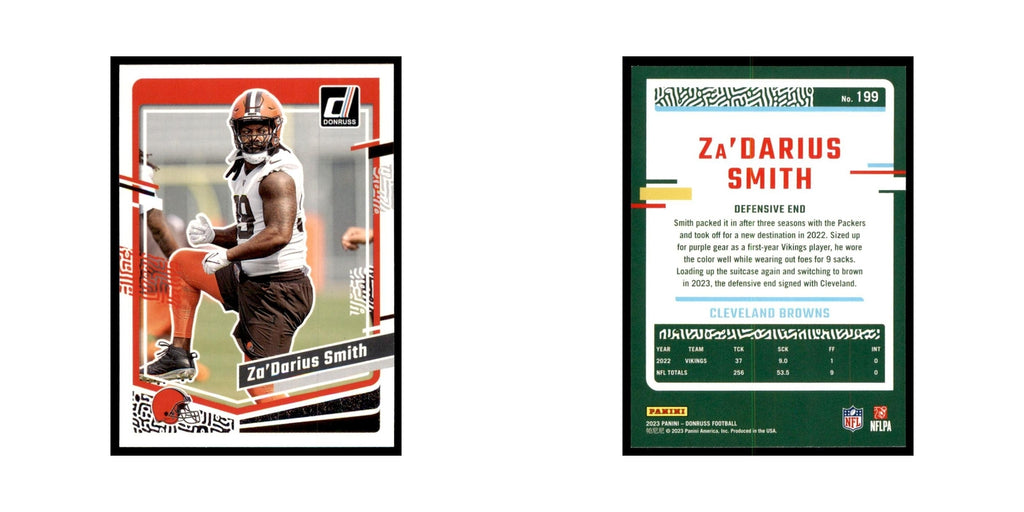 Za'Darius Smith 2023 Donruss #199 Cleveland Browns Football Card NM