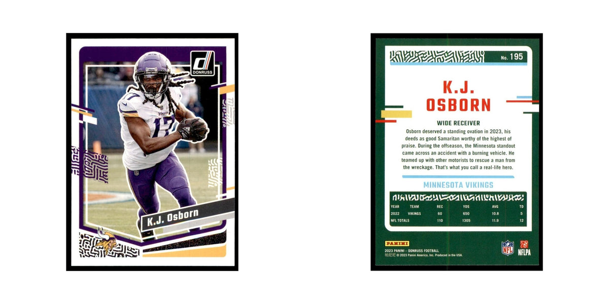 K.J. Osborn 2023 Donruss #195 Minnesota Vikings Football Card NM