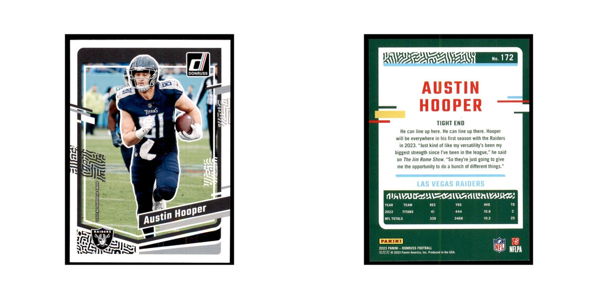Austin Hooper 2023 Donruss #172 Las Vegas Raiders Football Card NM