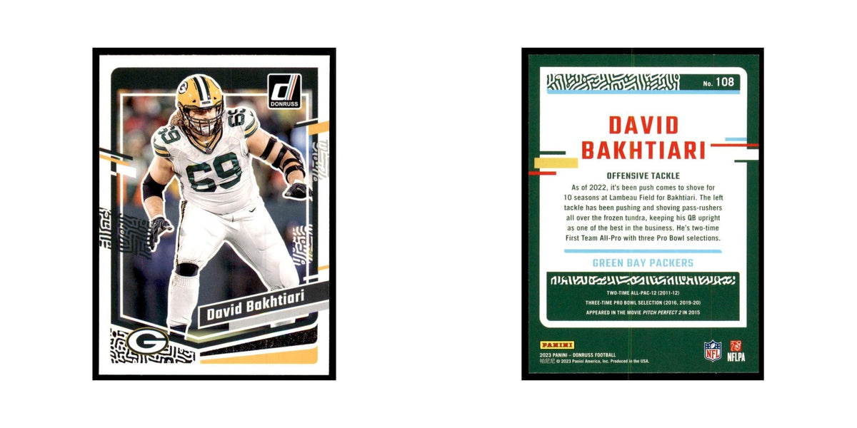 David Bakhtiari 2023 Donruss #108 Green Bay Packers Football Card NM