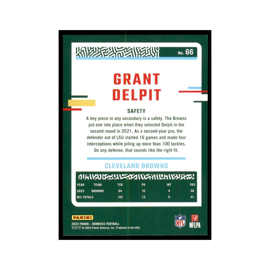 Grant Delpit 2023 Donruss #66 Cleveland Browns Football Card NM
