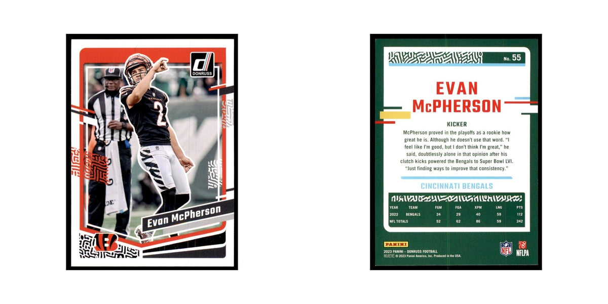 Evan McPherson 2023 Donruss #55 Cincinnati Bengals Football Card NM