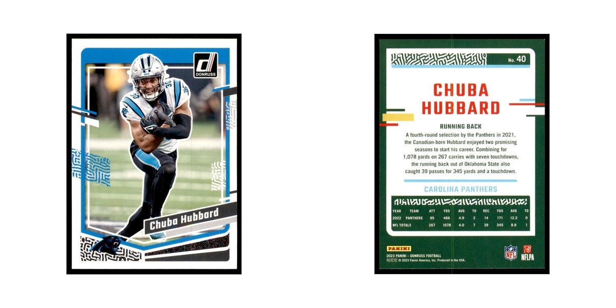 Chuba Hubbard 2023 Donruss #40 Carolina Panthers Football Card NM