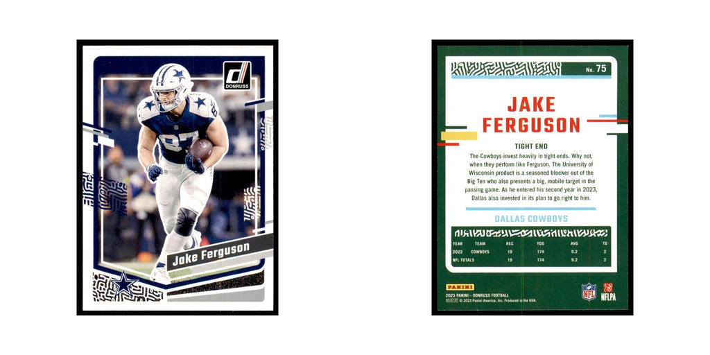 Jake Ferguson 2023 Donruss #75 Dallas Cowboys Football Card NM