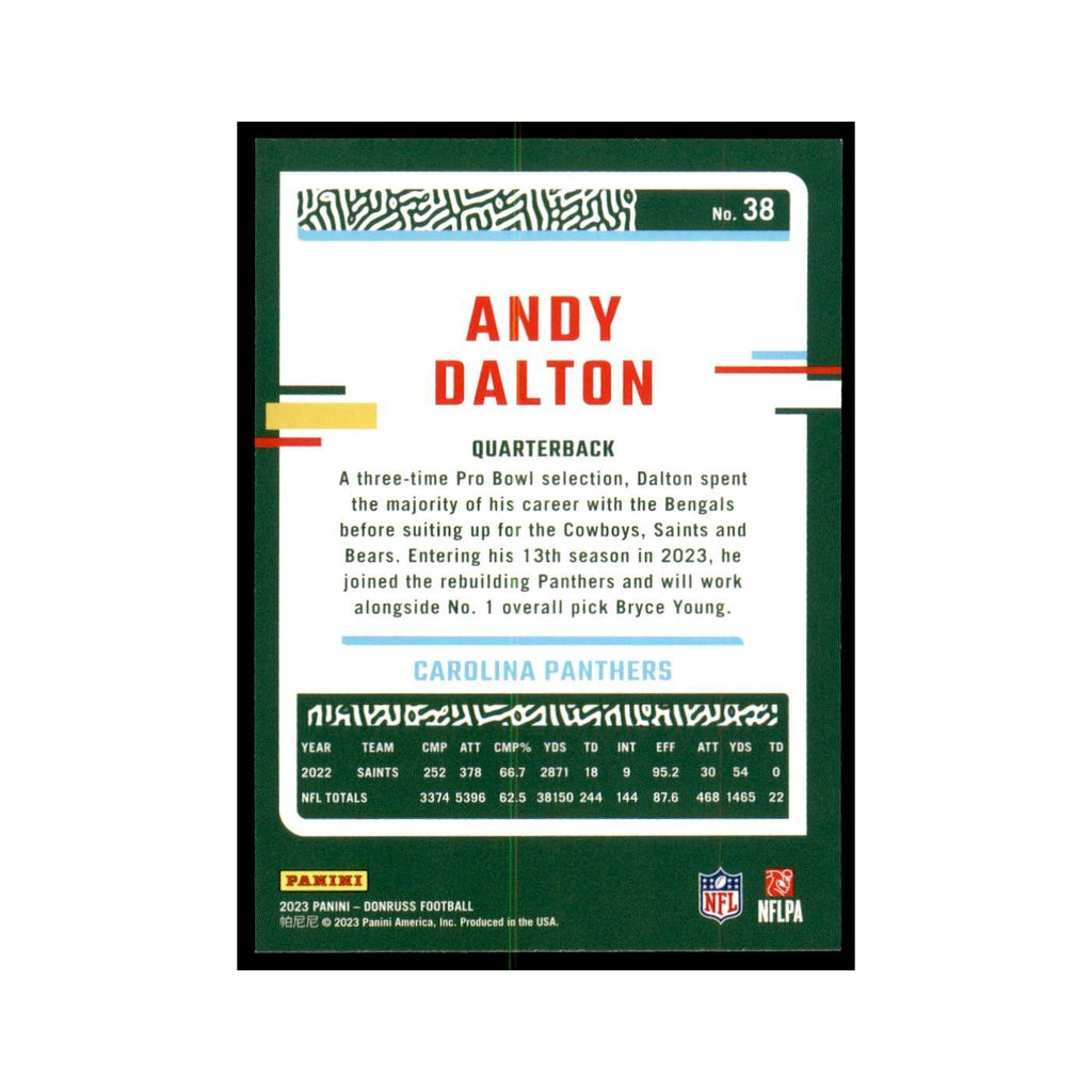 Andy Dalton 2023 Donruss #38 Carolina Panthers Football Card NM