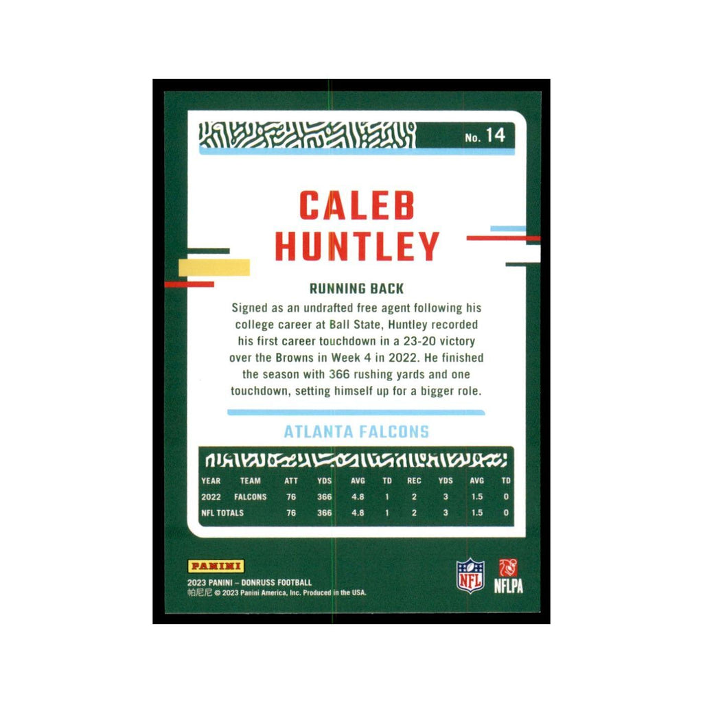 Caleb Huntley 2023 Donruss #14 Atlanta Falcons Football Card NM