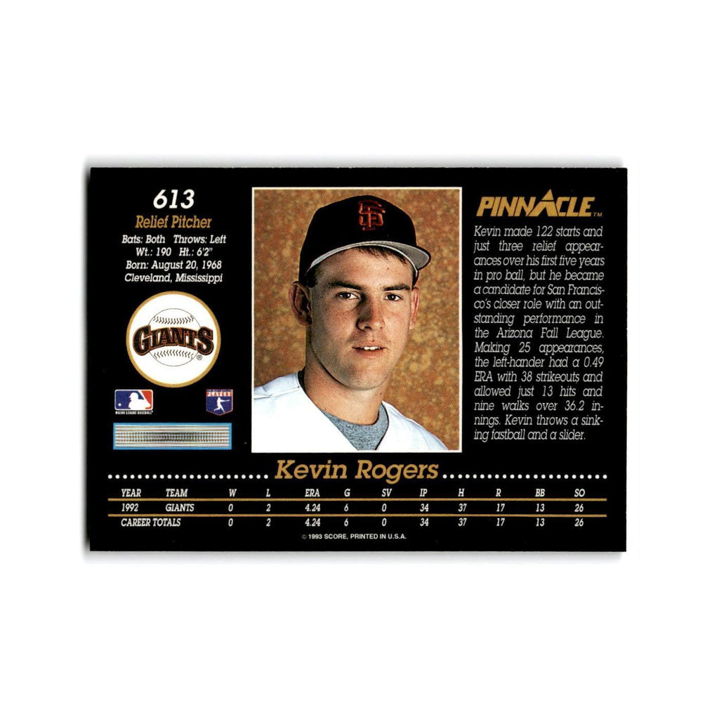 Kevin Rogers Rookie 1993 Pinnacle #613 San Francisco Giants Baseball Card NM