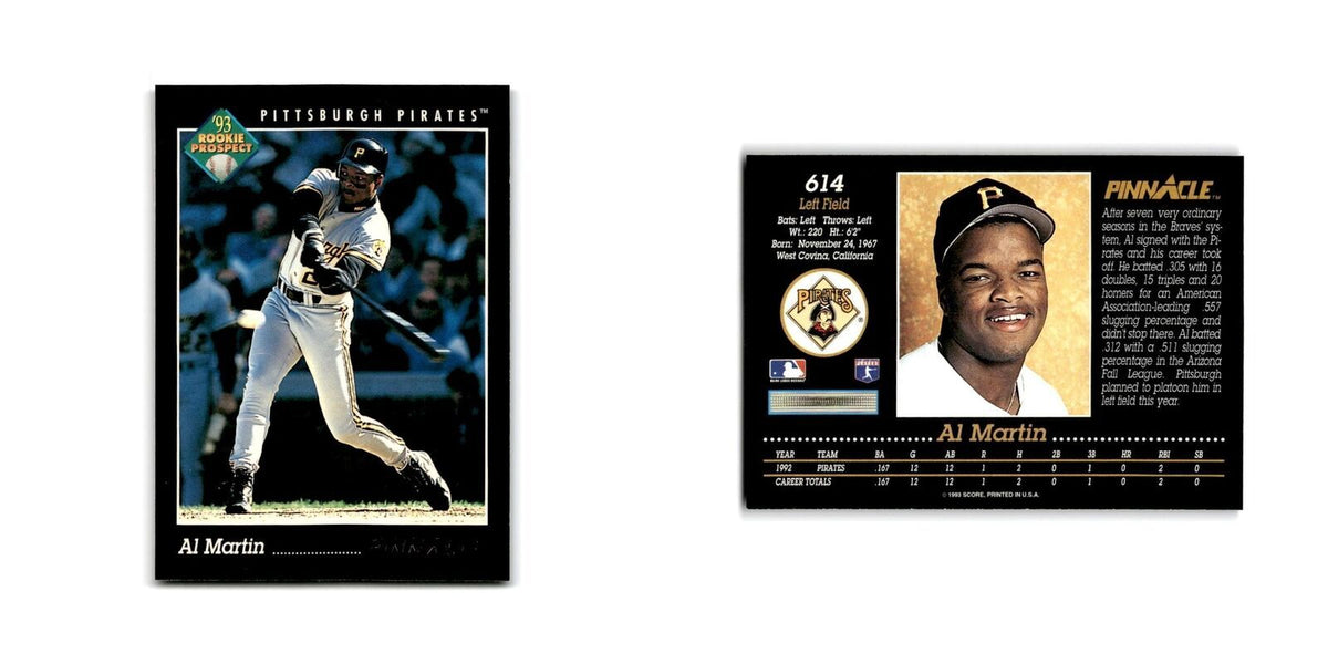 Al Martin Rookie 1993 Pinnacle #614 Pittsburgh Pirates Baseball Card NM