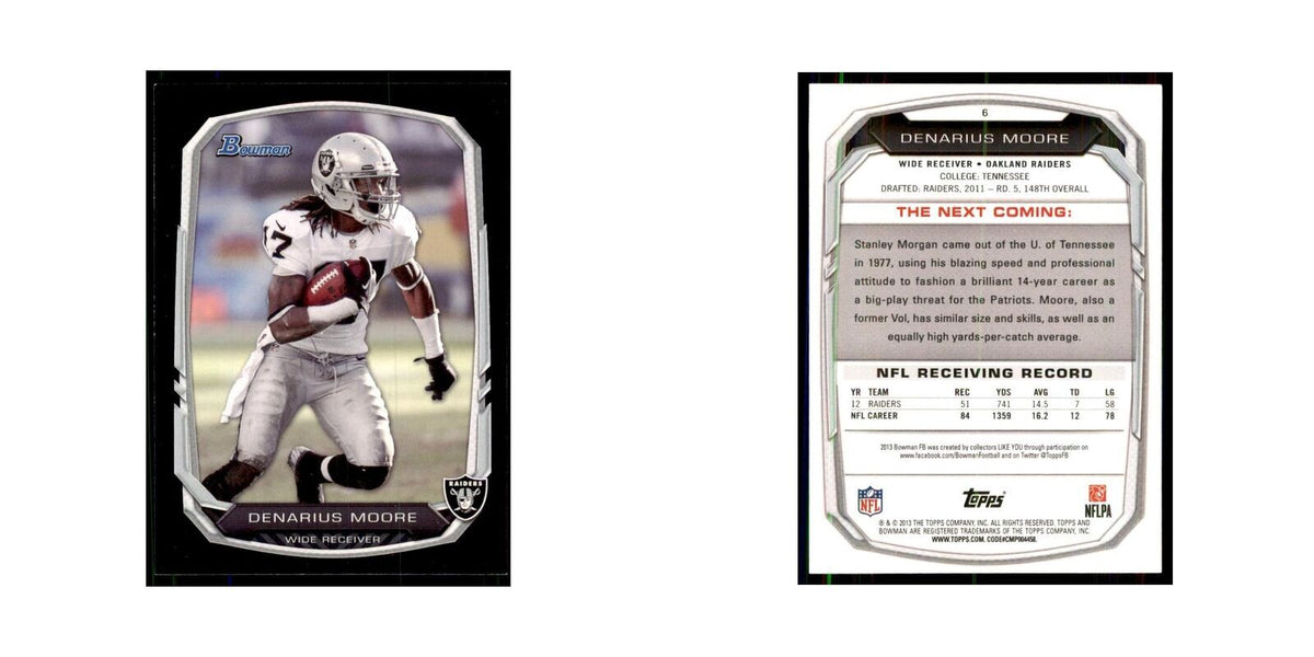 2013 Bowman Denarius Moore Football Cards #6