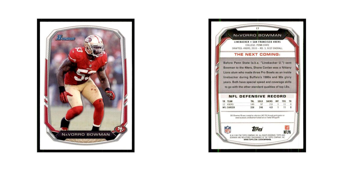 2013 Bowman NaVorro Bowman Football Cards #17
