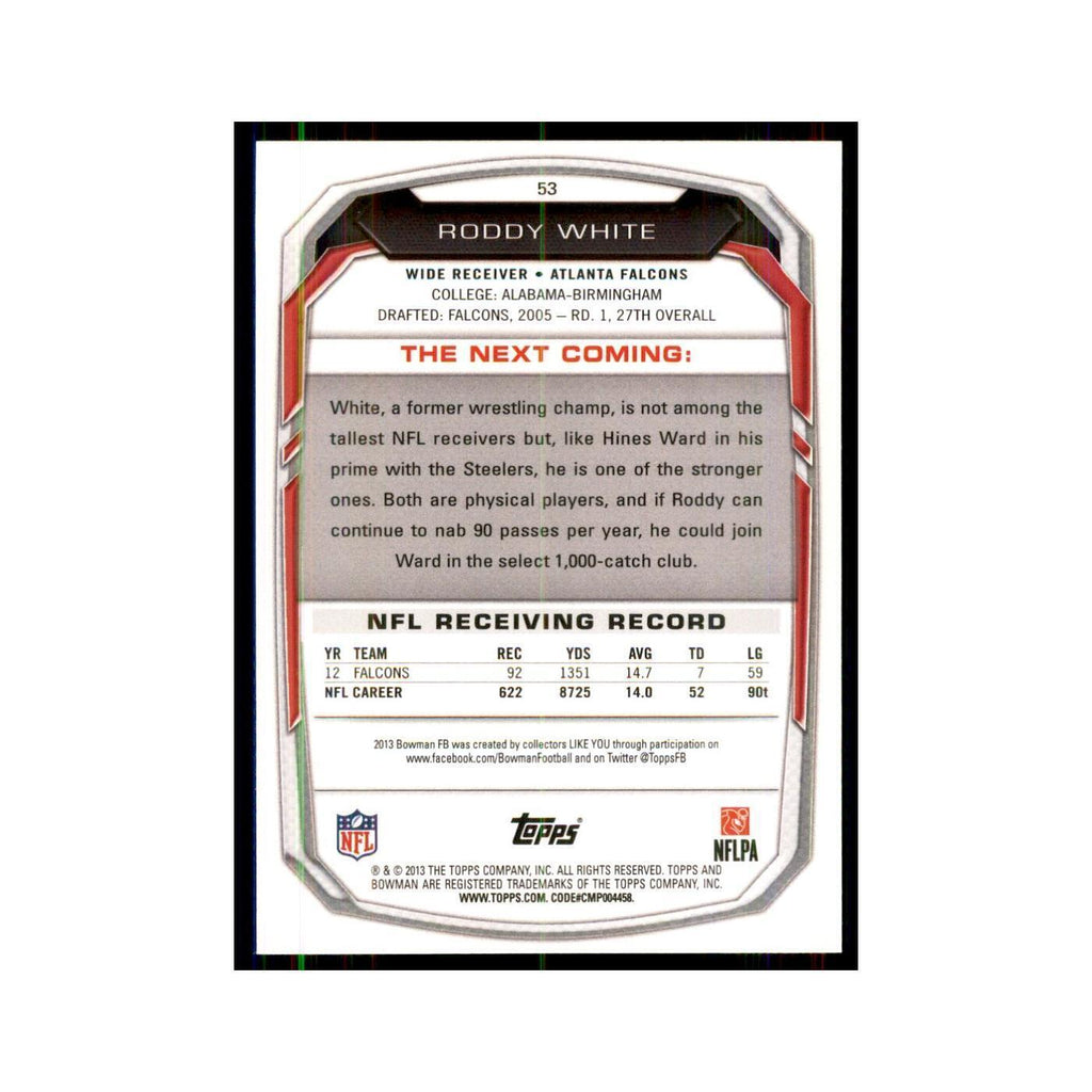 2013 Bowman Roddy White Football Cards #53